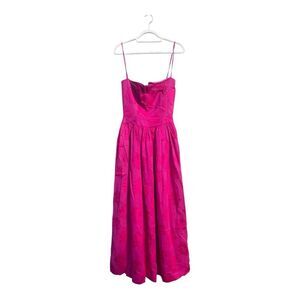 William Pearson Vibrant Pink Floral Dress size 10 prom red carpet bobo wedding